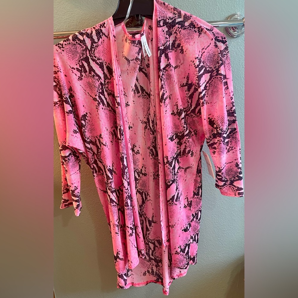 Whiskey Darling boutique kimono pink nwt